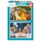 PUZZLE 2x48 DISNEY ANIMALS (REY LEÓN + DAMA Y VAGABUNDO)