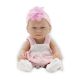 MUÑECA 26CM CONJUNTO VESTIDO ROSA